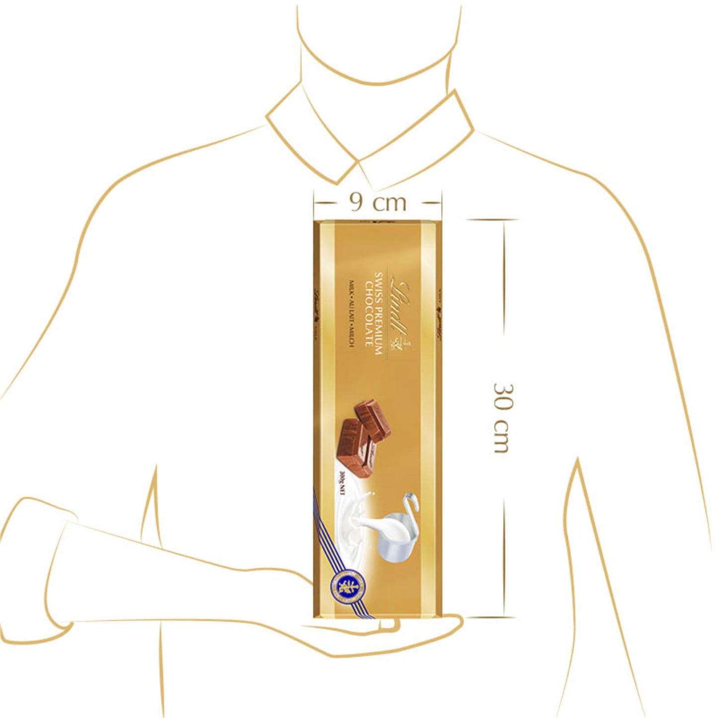 Lindt & Sprüngli Alpine Milk Extra Large Chocolate Bar - 300 Grams