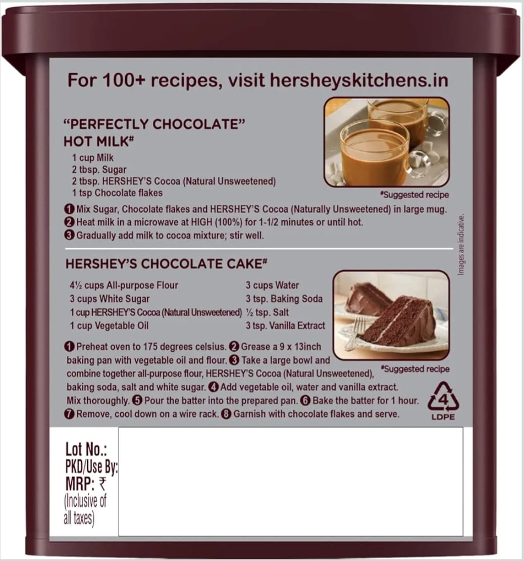 Hershey cocoa powder 225gm