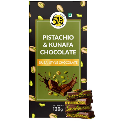 Kunafa Chocolate Bar Dubai Style 120gm | Pistachio Kunafa Dubai Chocolate Dessert – 120gm