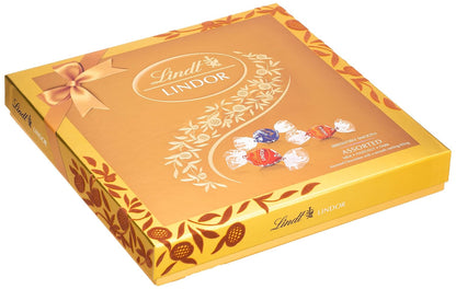 Lindt Lindor Assorted Cornet Chocolate Festive Gift Pack - 225Gm (18 Cornet Balls)