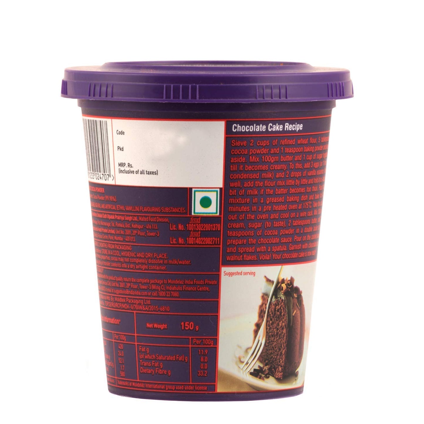 Cadbury Cocoa Powder Mix, 150g