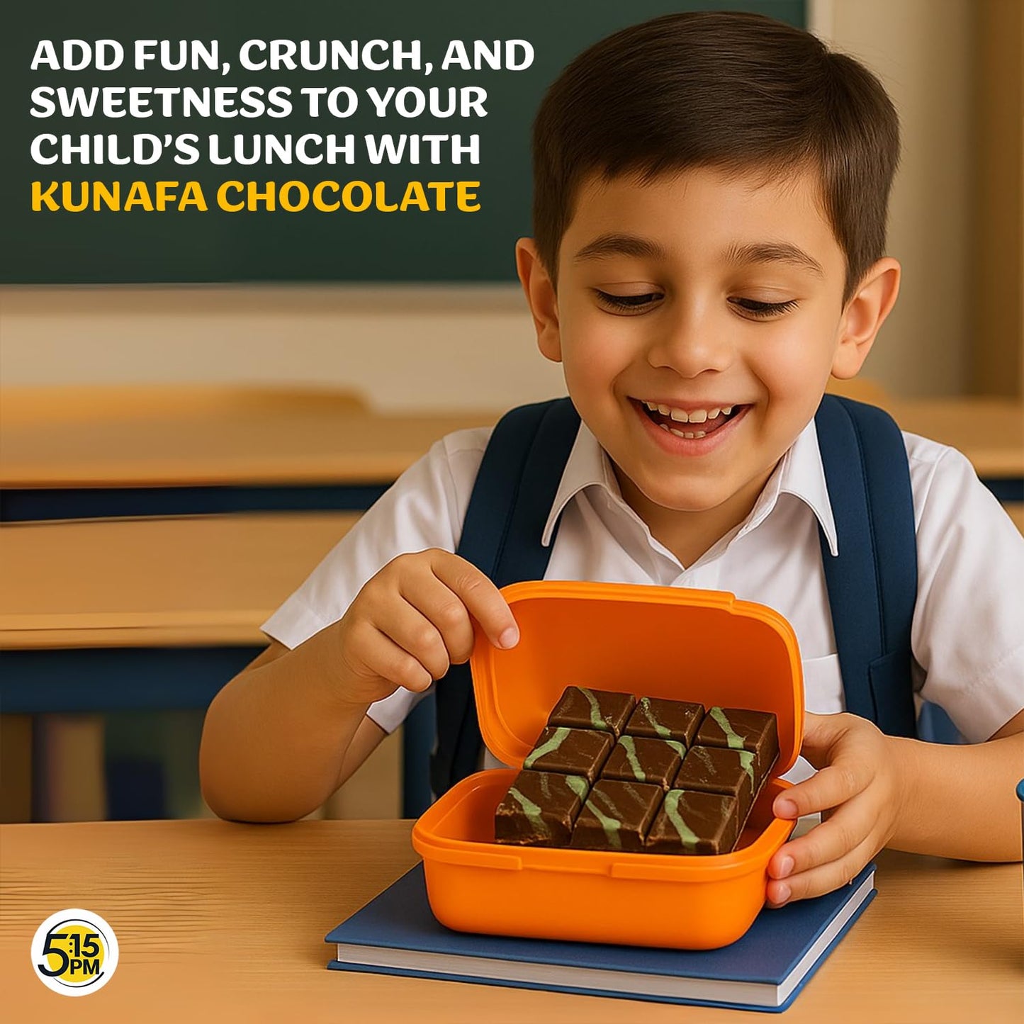 Kunafa Chocolate Bar Dubai Style 120gm | Pistachio Kunafa Dubai Chocolate Dessert – 120gm