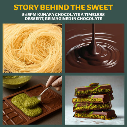 Kunafa Chocolate Bar Dubai Style 120gm | Pistachio Kunafa Dubai Chocolate Dessert – 120gm