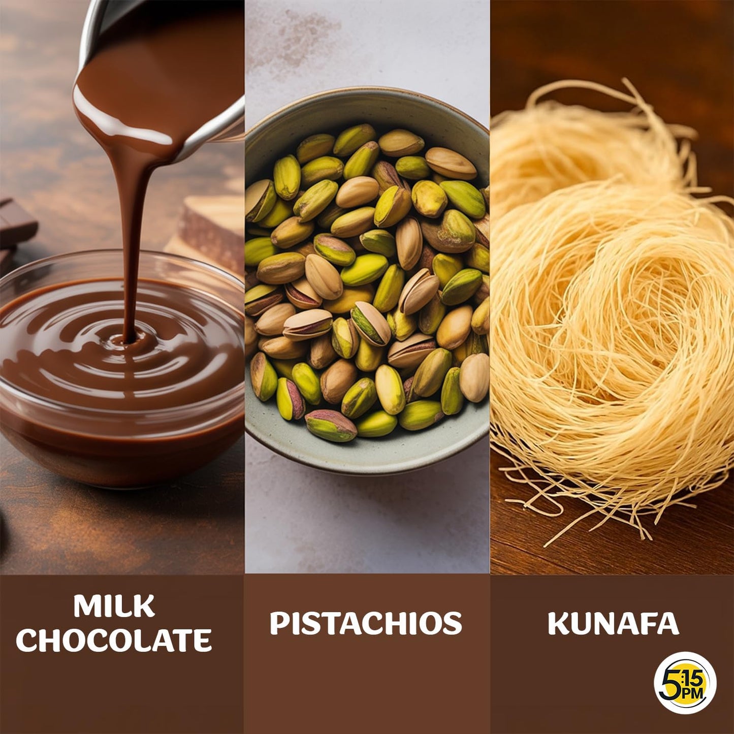 Kunafa Chocolate Bar Dubai Style 120gm | Pistachio Kunafa Dubai Chocolate Dessert – 120gm