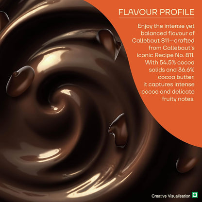 Callebaut 811 Dark Chocolate Callets 400 g | Belgian Chocolate | 54.5% Cocoa