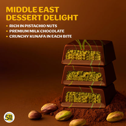 Kunafa Chocolate Bar Dubai Style 120gm | Pistachio Kunafa Dubai Chocolate Dessert – 120gm