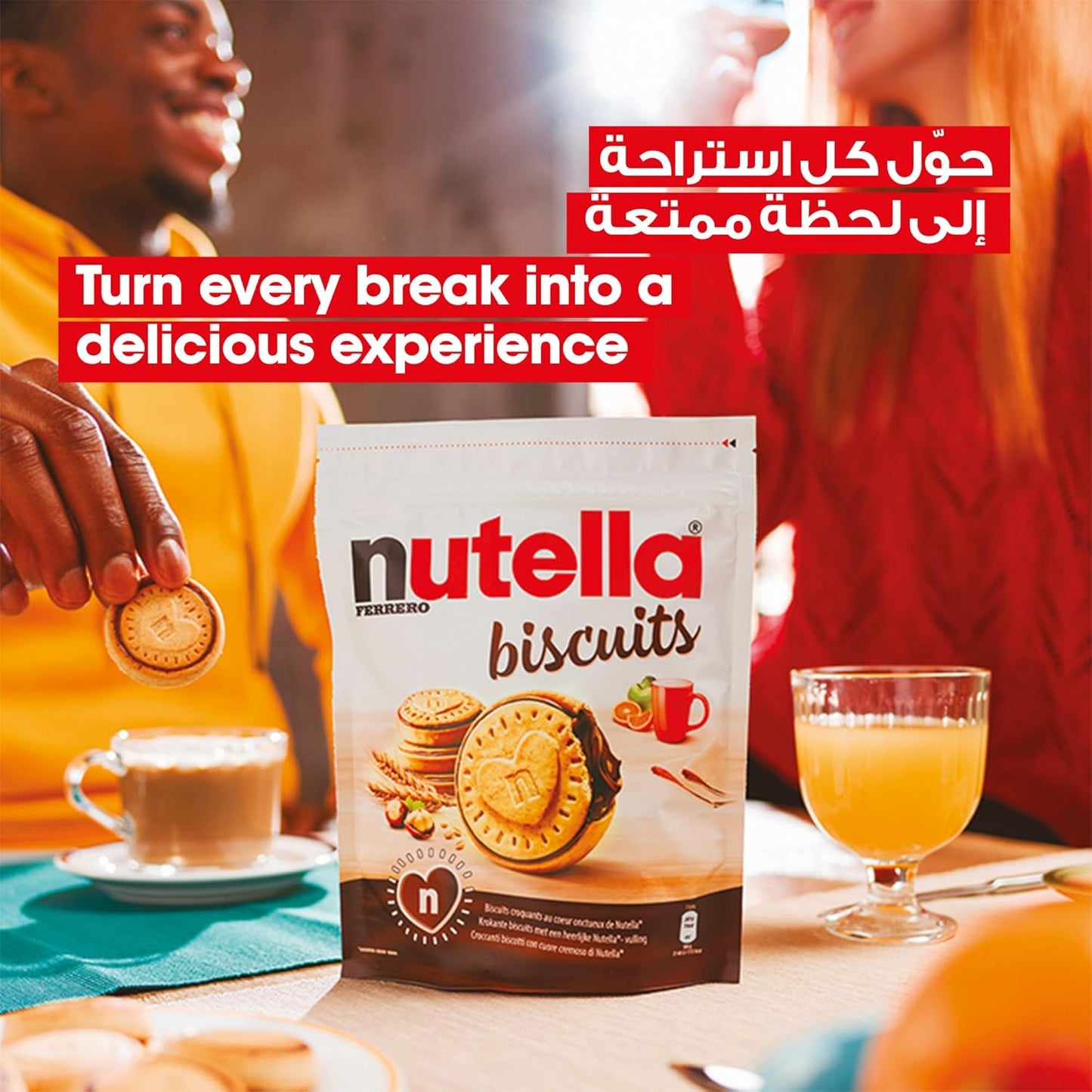 Nutella Biscuits Filled with Hazelnut Spread with Cocoa • T3, 1.46 oz ℮ 41.4 g