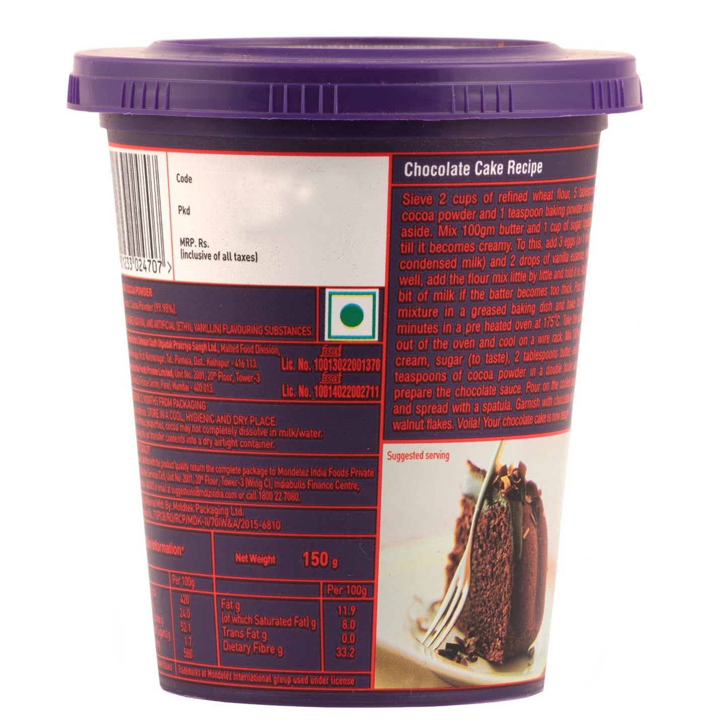 Cadbury Cocoa Powder Mix, 150g