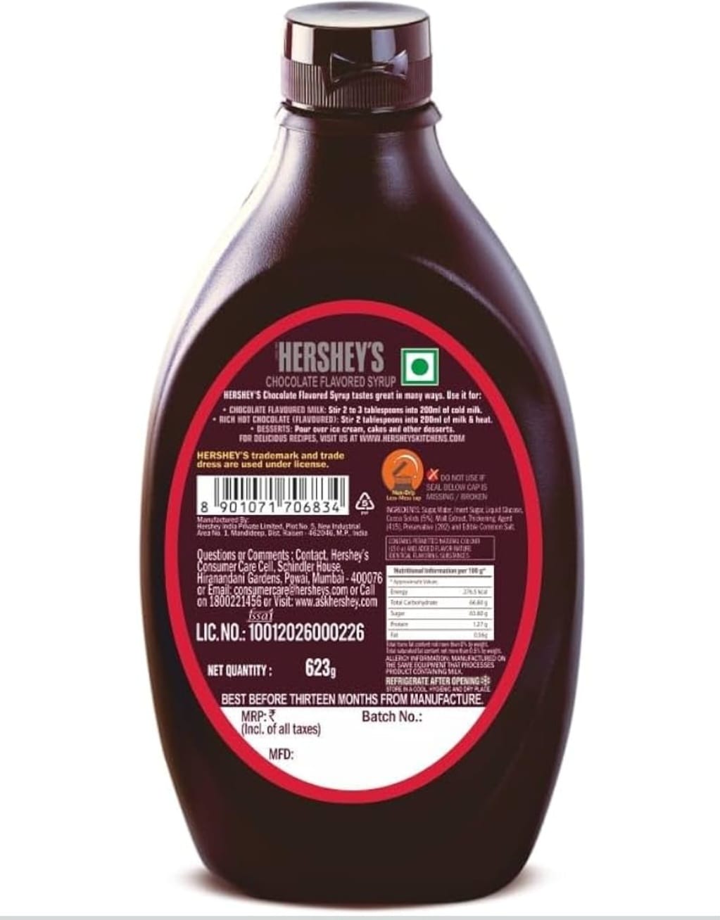 Hershey choclates syrup 623 gm