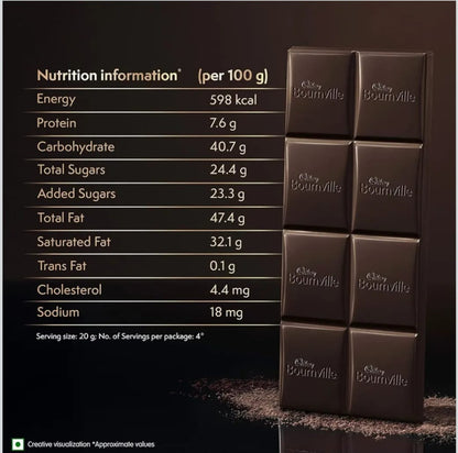 Cadbury Bournville Rich Cocoa 70% Dark Chocolate Bar, 75 Gm (Pack Of 3)