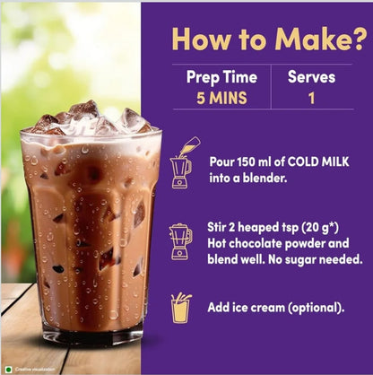 Cadbury Hot Chocolate Drink Powder Mix, 200 gm