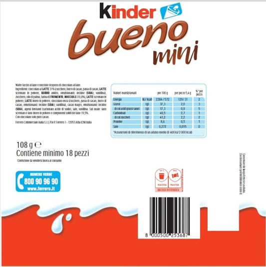 Kinder bueno mini 108 gm